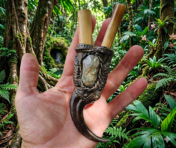 Kuripe Garra Dinossouro aplicador de rapé - Sopro Imperial