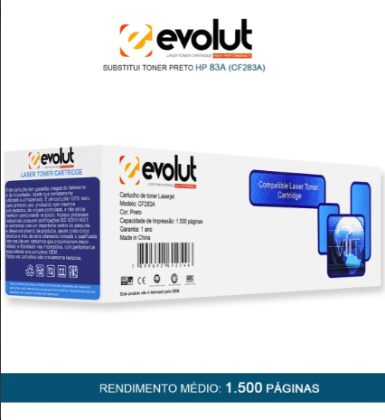 TONER CF 283A EVOLUT COMP. 1.5K DA HP M125a M126a M127fn M127fw M128fn