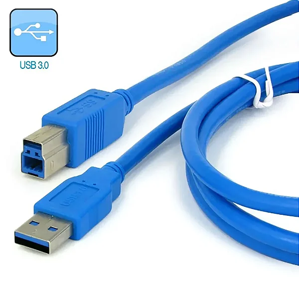 Cabo USB Para Impressora Scanner 3.0 USB A X USB B 3 Metros