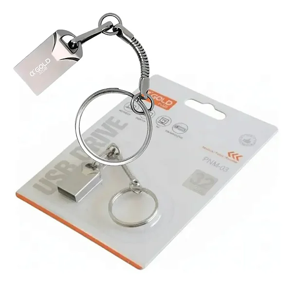 Pen Drive Chaveiro Metal Mini 32GB A'Gold