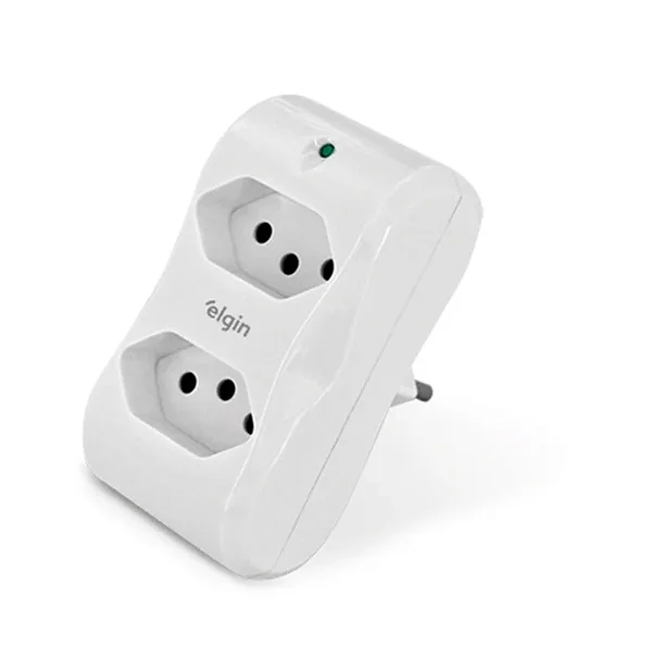 Protetor Surto (DPS) 2P+T 10A 2 Tomadas Bivolt