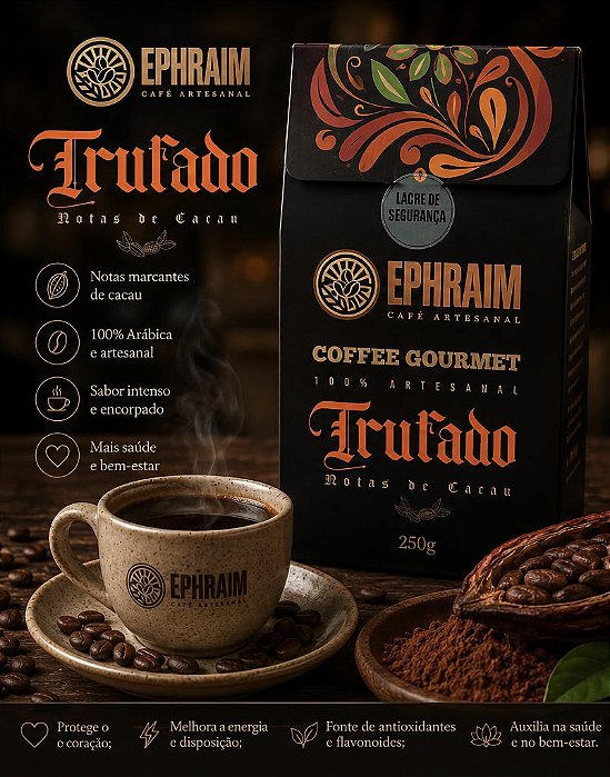 Café Moído Gourmet TRUFADO Ephraim 100% Arábica 250g