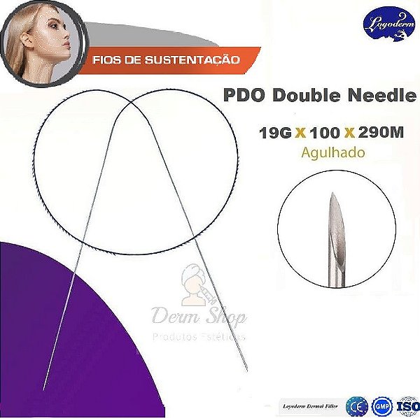 Fio Pdo Cog Double Needle Silhouette Espiculado 18G x 100MM x 290MM - LOYODERM