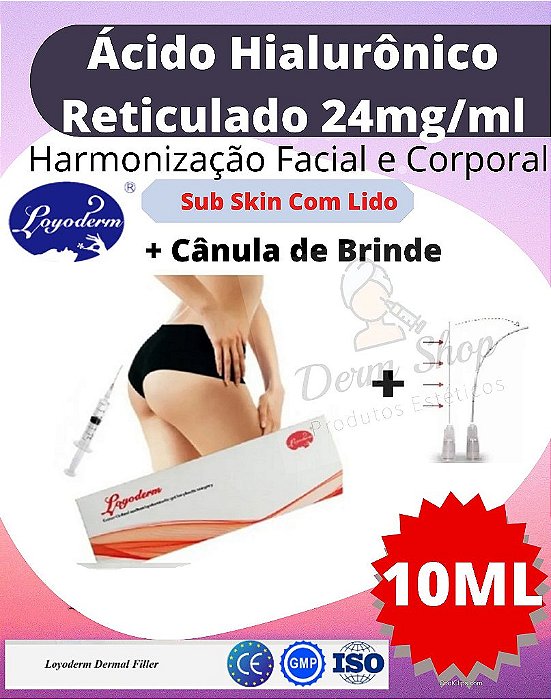 Preenchedor Facial e Corporal Ácido Hialurônico Injetável Reticulado SUBSKIN LIDO 10 ml - Loyoderm