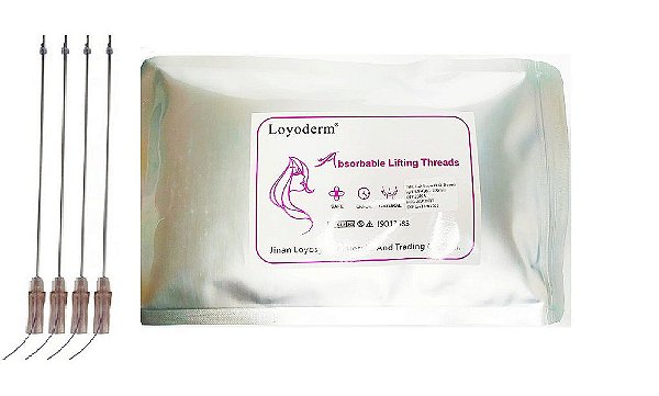 Pack Fios de Pdo Cog 6D 19G X 150mm Espiculado Ponta Romba W blunt (20 peças) - Loyoderm