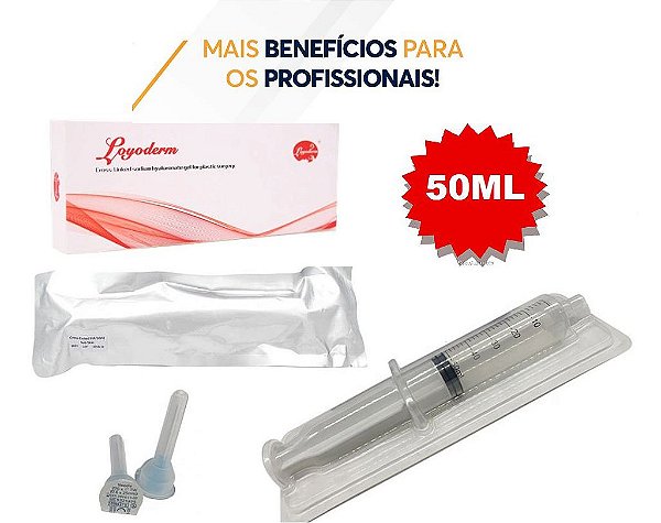 Ácido Hialurônico Injetável 50ml Reticulado Subskin Lido Preenchedor - Loyoderm