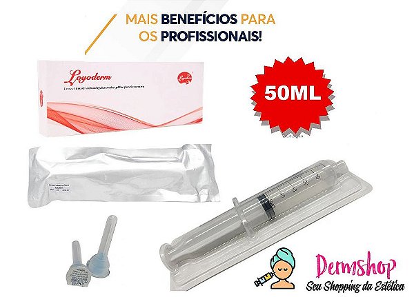 PREENCHEDOR ÁCIDO HIALURÔNICO INJETÁVEL 50ML RETICULADO DEEP/ULTRA DEEP LIDO - LOYODERM