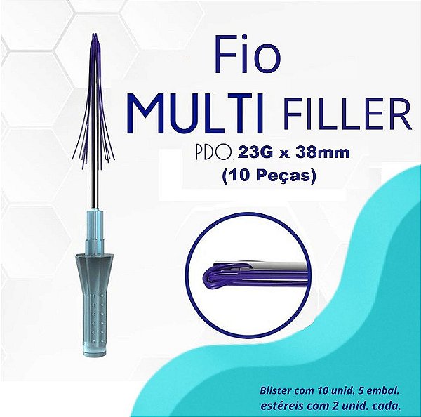 Fios Pdo Filler Multi Bomb Multifilamentosos thread 23G x 38mm (10 Unidades ) Loyoderm