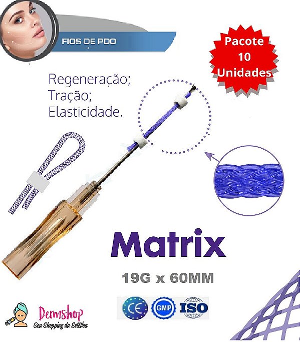 Fios Matrix (Meshtube) 19G x 60mm ( 10 Peças) Loyoderm