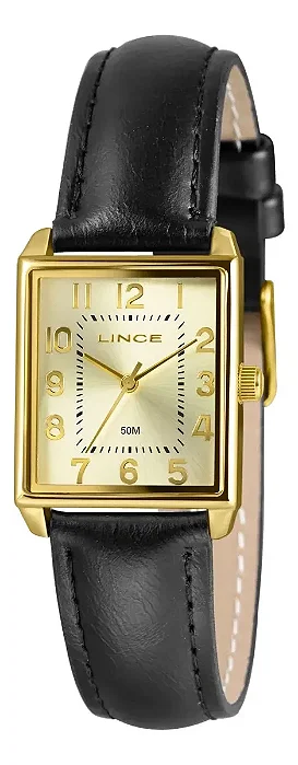Relogio Lince Feminino RETANGULAR Dourado LQC4823L25 C2PX