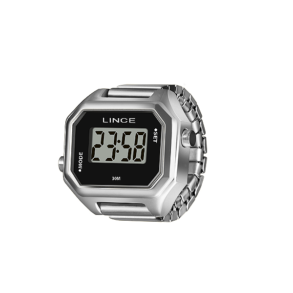 RELÓGIO ANEL LINCE DIGITAL LDMM066L22A PXSX PRATEADO E PRETO