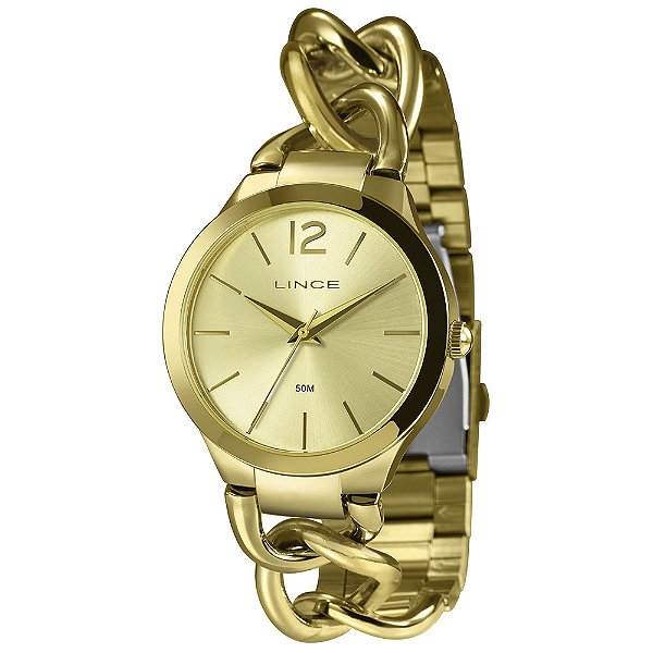 RELOGIO LINCE GLAM FEMININO LRG4734L40 C2KX DOURADO