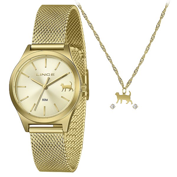 RELOGIO KITS FEMININO ANALOGICO LRGH277L34 K0IX DOURADO