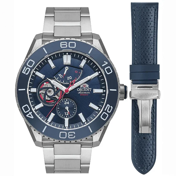 RELÓGIO ORIENT AUTOMATIC SUPERIOR MASCULINO CLÁSSICO YN8SS002 PRATA