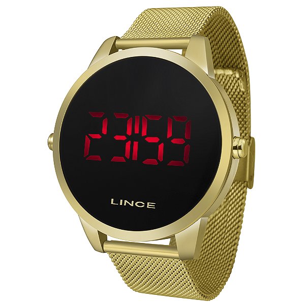 RELOGIO LED UNISSEX DIGITAL MDG4586L PXKX DOURADO