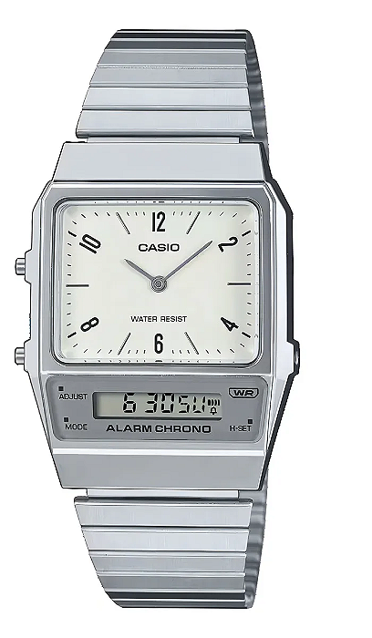 Relógio Casio Vintage Branco - Original - AQ-800E-7A2DF