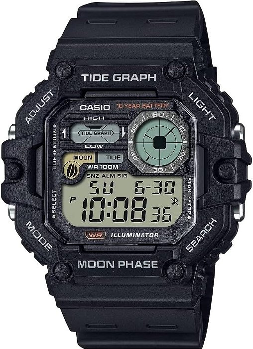 Relógio Casio Masculino Standard Tide graph Ws-1700h-1avdf