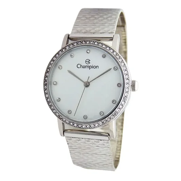 Relógio Feminino Classic Champion Prata