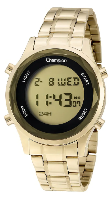 Relógio Champion Feminino Dourado Original Ch48108g