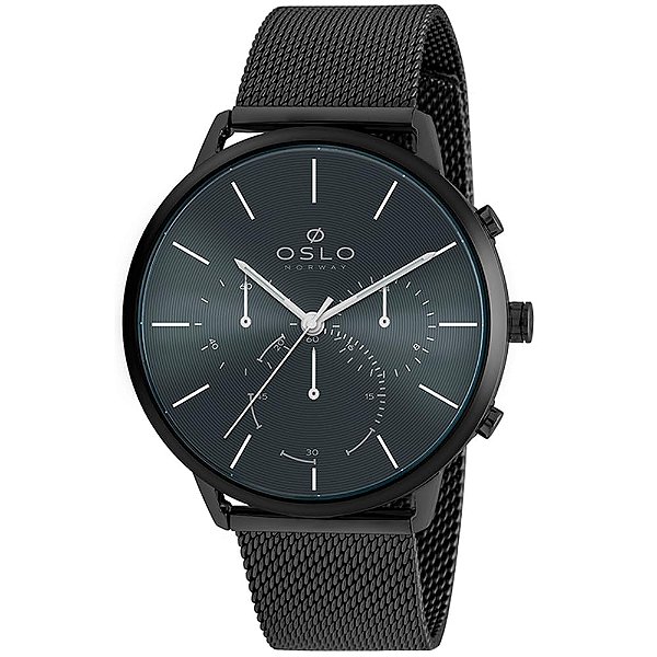 RELOGIO OSLO MASCULINO CRONOGRAFO OMPSSCVD0007 PRETO