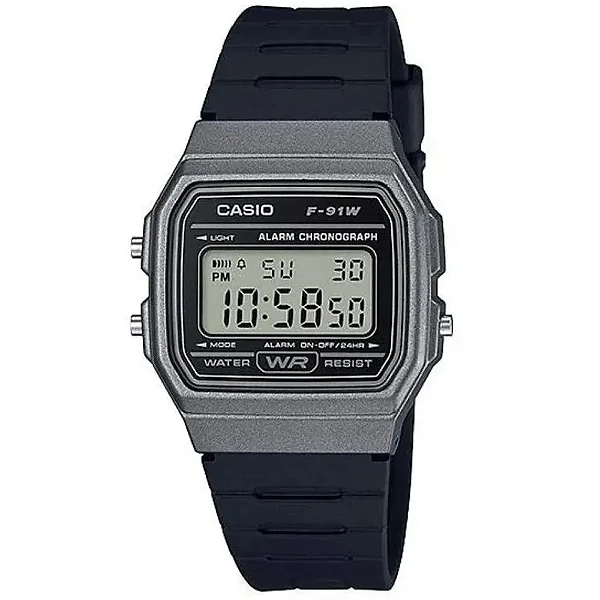 Relógio Unissex Casio Digital Standard - F-91WM-1BDF