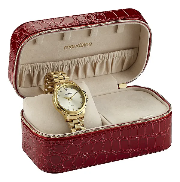 Relógio Mondaine Feminino Casual Dourado 99761lpmvde1