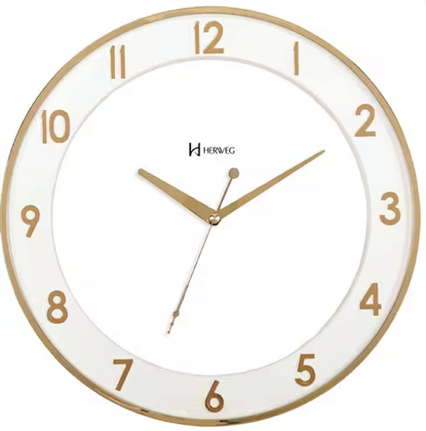 Relógio De Parede 35cm Herweg 6818 Moderno Silencioso