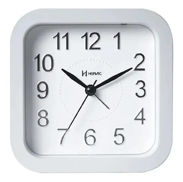 RELÓGIO DESPERTADOR HERWEG 2657-132 BRANCO