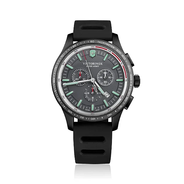 Relógio Victorinox Masculino Em Silicone Preto 241818
