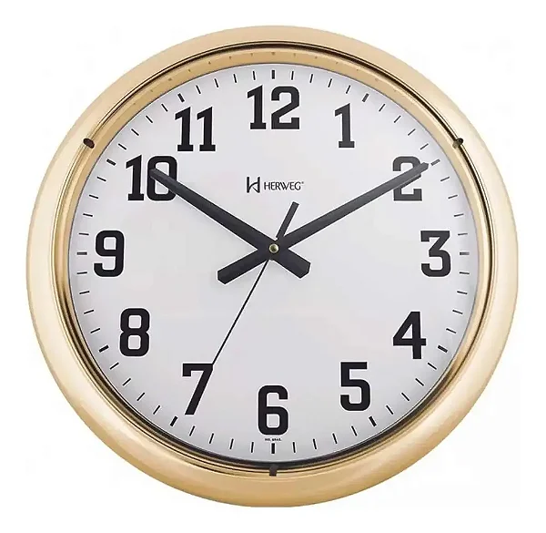 Relógio Parede Herweg 660128-029 Dourado 40cm