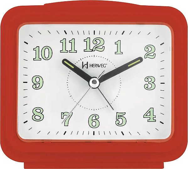 RELÓGIO DESPERTADOR HERWEG QUARTZ 2588-044 VERMELHO