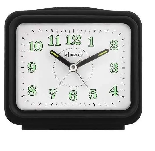 RELÓGIO DESPERTADOR HERWEG QUARTZ 2588-034 PRETO