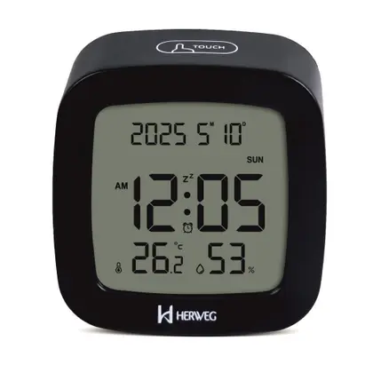 Despertador Digital Herweg Ref: 2996-034 Preto