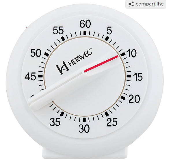 DESPERTOR TIME HERWEG REF. 3203-021 COR BRANCO