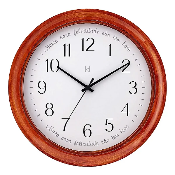 Relógio Parede Com Frase 28 Cm Canela - HERWEG 660115-328