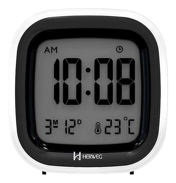 RELÓGIO DESPERTADOR DIGITAL HERWEG Ref.: 2995-034 PRETO