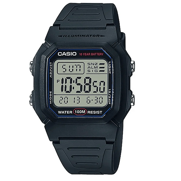 Relógio Masculino Casio Mundial W-800H-1AVDF