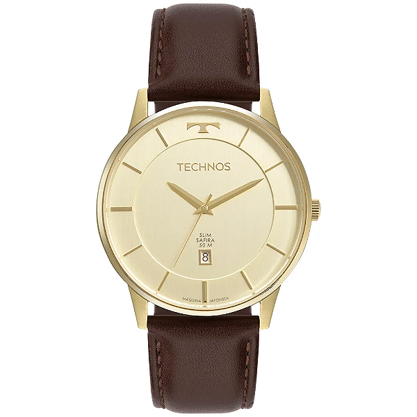 Relógio Technos Masculino Slim Dourado - GM10YU 0D