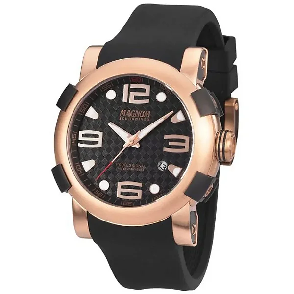 Relógio Magnum Scubadiver Masculino Ma30801p PRETO-ROSE