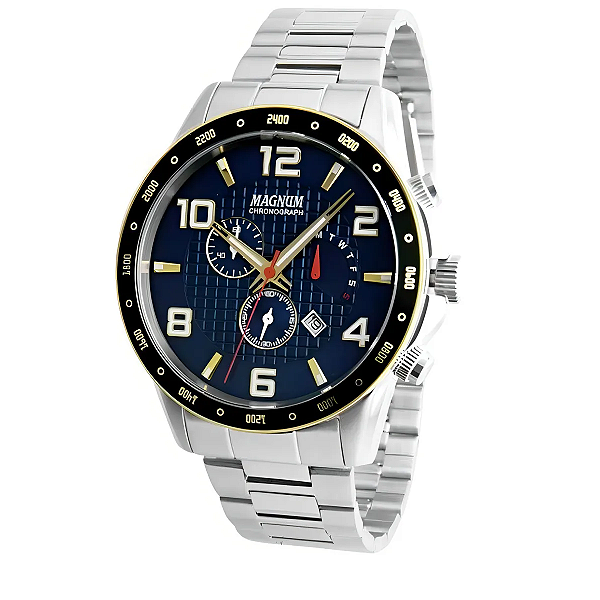Relógio Masculino Magnum Cronógrafo MA35191F - Prateado