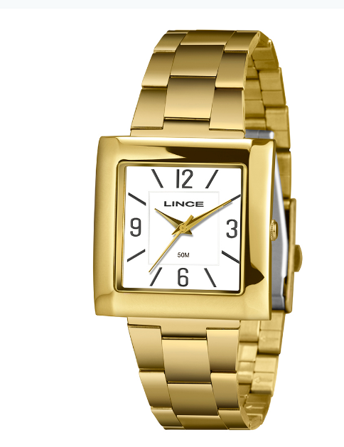 Relógio LINCE feminino analógico retangular LQG4767L34 B2KX
