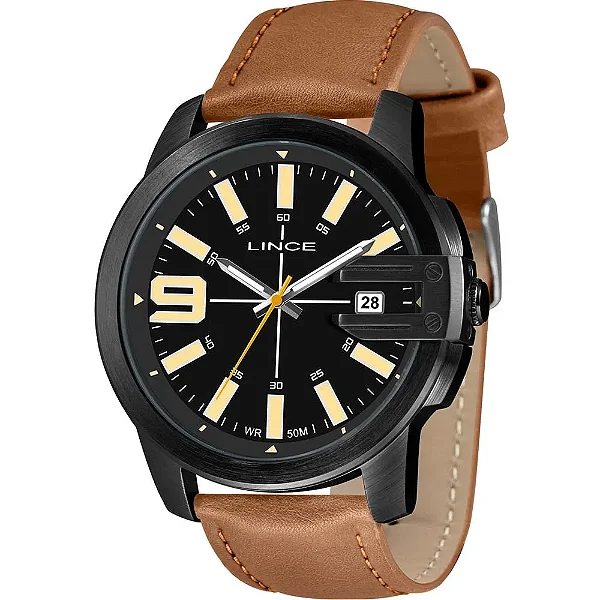 Relógio LINCE masculino couro marrom MRC4759L48 P2NX