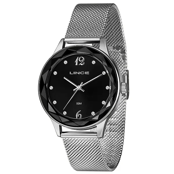 Relógio LINCE casual mesh feminino prata LRM4826L40 P2SX