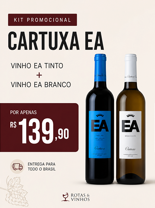 KIT Cartuxa EA - EA tinto 750ML + EA branco 750ML