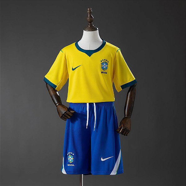 Kit Infantil Seleção Brasileira Amarela
