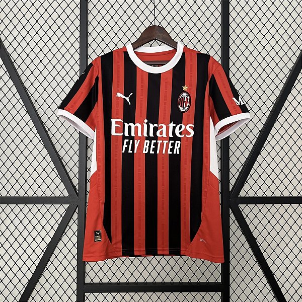 Camisa AC Milan 2024/25 Torcedor Masculina