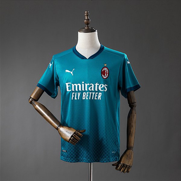Camisa AC Milan 2020/21 Torcedor Masculina