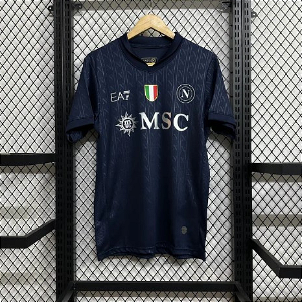 Camisa Napoli 2025/26 UEFA Champions League Torcedor Masculina