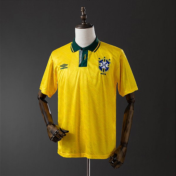 Camisa Seleção Brasil Retrô 1990 Torcedor Masculina