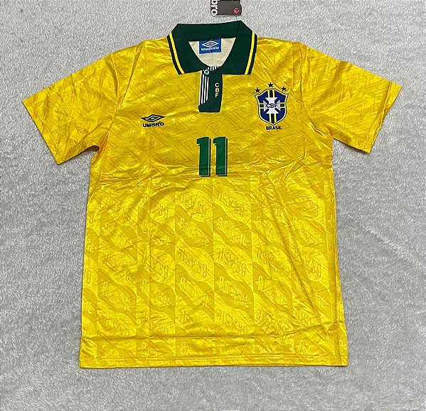 Camisa Brasil Edição Especial Torcedor Masculina Copa 1994 Romario